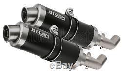 2 Silencer Counterpart Gp Black Storm By MIVV Triumph Street Triple 2007 07