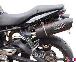 2 Silent Gpr Furore Alu Black Triumph Street Triple 675 2007/2012