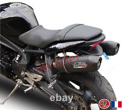 2 Silent Gpr Furore Alu Black Triumph Street Triple 675 2007/2012