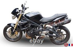 2 Silent Gpr Furore Alu Black Triumph Street Triple 675 2007/2012