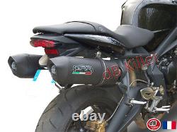 2 Silent Gpr Furore Alu Black Triumph Street Triple 675 2007/2012