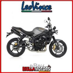 7940b Muffler Leovince Kit Triumph Street Triple 675 2009- Stainless Gp Style Dark