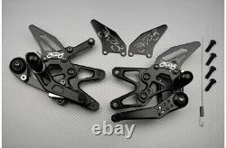 Black Rearsets Racing Controls TRIUMPH Street Triple R RX 675 L67LR 2013-2017