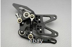 Black Rearsets Racing Controls TRIUMPH Street Triple R RX 675 L67LR 2013-2017