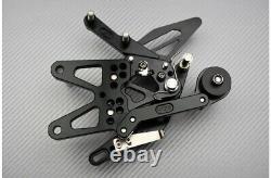 Black Rearsets Racing Controls TRIUMPH Street Triple R RX 675 L67LR 2013-2017