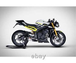 Complete ZARD Racing Stainless Steel Exhaust System for Triumph Street Triple 765 2023 2024