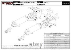 Escape Storm By MIVV 2 Gp Nero Steel For Triumph Street Triple 2010 10