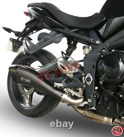 Exan Silent Stainless Black Triumph Street Triple 2007/12