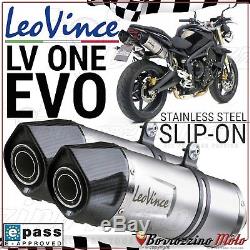 Exhaust Approves Leovince LV One Evo Steel Triumph Street Triple 675 2012