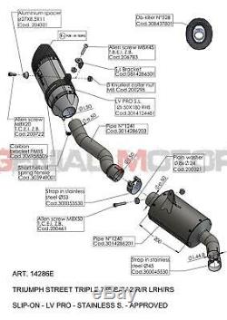 Exhaust Leovince LV Pro Inox Approved Triumph Street Triple 765 2017 2019