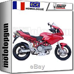 MIVV 2 Pot D Exhaust Hom Xcone Underseat Ducati Multistrada 1000 2006 06