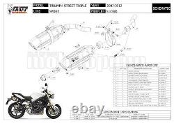 MIVV AT. 009. L7 homologated exhaust sound for Triumph Street Triple 2011 11.