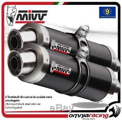 MIVV Gp Exhaust Pumps Approves Black Steel Triumph Street Triple 20072012