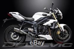 Mini 200mm Round Stainless Silencer Exhaust Triumph Street Triple 675 2014