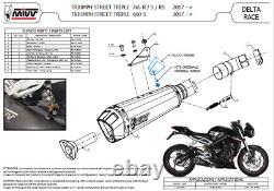 Mivv Triumph Street Triple 765 R / RS 2018 Motorcycle Exhaust Delta Race Black