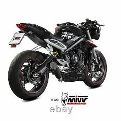Mivv Triumph Street Triple 765 R / RS 2021 Motorcycle Exhaust Pipe X-M5 Black