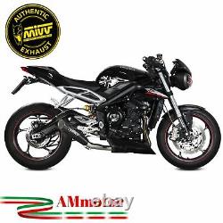 Mivv Triumph Street Triple 765 R / RS 2022 Motorcycle Exhaust Pipe X-M5 Black