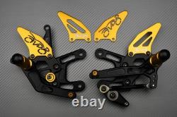 Pair of AVDB Gold Rearset Controls for TRIUMPH STREET TRIPLE 765 RS 2017-25