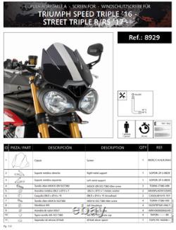 Puig Carbon Look Sports Windscreen for Triumph Street Triple 765/R/RS 17-19