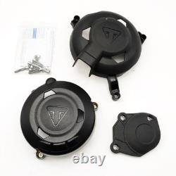 Set of engine covers, black, original A9610765, TRIUMPH Street Triple R / RS /