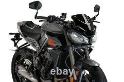 Sport Windshield Puig Opaque Black Triumph Street Triple 765 R/RS 23 25