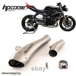 TRIUMPH STREET TRIPLE 2013 2014 HP CORSE HYDROFORM Approved Exhaust