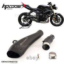 TRIUMPH STREET TRIPLE 2015 HP CORSE Black HYDROFORM Exhaust Pot Approved