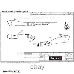 TRIUMPH STREET TRIPLE 2015 HP CORSE Black HYDROFORM Exhaust Pot Approved