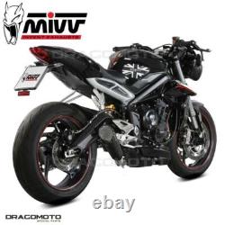 TRIUMPH STREET TRIPLE 660 S 2017 2018 MIVV X-m5 Black Exhaust