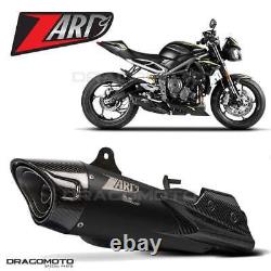 TRIUMPH STREET TRIPLE 765 2020 2021 ZARD Conical Exhaust Pipe Black Approved