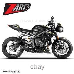 TRIUMPH STREET TRIPLE 765 2020 2021 ZARD Exhaust Pot CONICAL Titanium Black