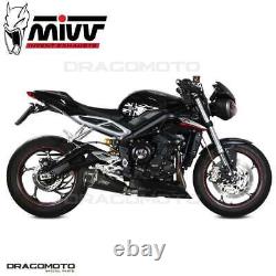 TRIUMPH STREET TRIPLE 765 2023 Delta Race MIVV Black Exhaust