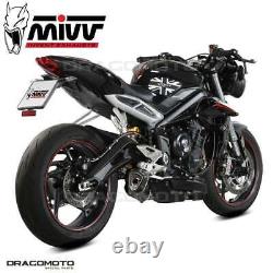 TRIUMPH STREET TRIPLE 765 2023 Delta Race MIVV Black Exhaust