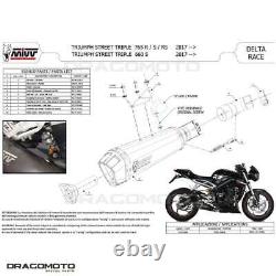 TRIUMPH STREET TRIPLE 765 2023 Delta Race MIVV Black Exhaust