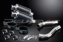 TRIUMPH Street Triple 675 2007-2012 Exhaust Pipe 225mm Oval Carbon TRACK