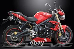 TRIUMPH Street Triple 675 2007-2012 Exhaust Pipe 225mm Oval Carbon TRACK