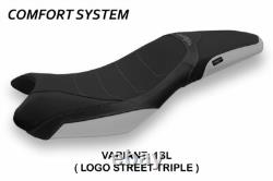 Tappezzeria Italia Seat Cover for TRIUMPH STREET TRIPLE 2013-2017 SILVER 620