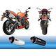 Triumph 675 Street Triple-08/12-pair Of Exhaust Red Power Stainless Steel S
