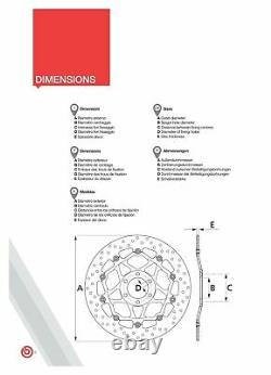 Triumph 675 Street Triple 2007-2012 Front Brake Disc Brembo Floating