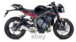 Triumph 765 Street Triple R 2017-2020 MK2 Stainless Steel Exhaust Silencer IXRACE AT4