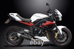 Triumph Street Triple 675R 13-16 Exhaust KIT-Silencer 350mm Round Carbon