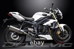 Triumph Street Triple 675 13-16 Exhaust KIT-Silencer 420mm Tri-Oval Stainless Steel