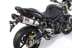 Triumph Street Triple 675 20072012 Double Stainless Steel Exhaust Silencer 300st