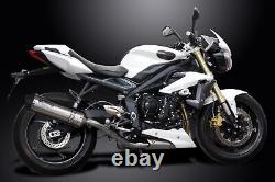 Triumph Street Triple 675 2013-16 Exhaust KIT-Silencer 343mm X-Oval Stainless Steel