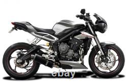 Triumph Street Triple 765RS 17-22 Exhaust KIT-Silencer 350mm Oval Carbon