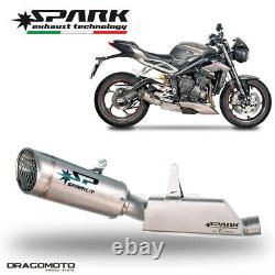 Triumph Street Triple 765 2019 Spark Grid-o Titanium Exhaust Pot Approved