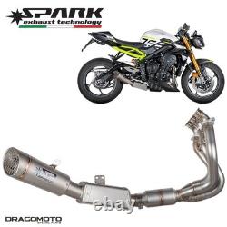 Triumph Street Triple 765 R ABS 2023-2024 Complete Spark Exhaust Line GTR8824TOM
