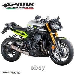 Triumph Street Triple 765 R ABS 2023-2024 Complete Spark Exhaust Line GTR8824TOM