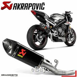 Triumph Street Triple 765 S R Rs 2017 2018 Pot Exhaust Akrapovic Carbon Rc