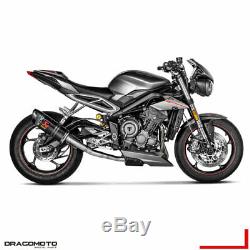 Triumph Street Triple 765 S R Rs 2017 2018 Pot Exhaust Akrapovic Carbon Rc